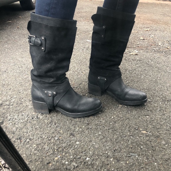 Vera Wang leather motorcycle boots - Picture 5 of 5